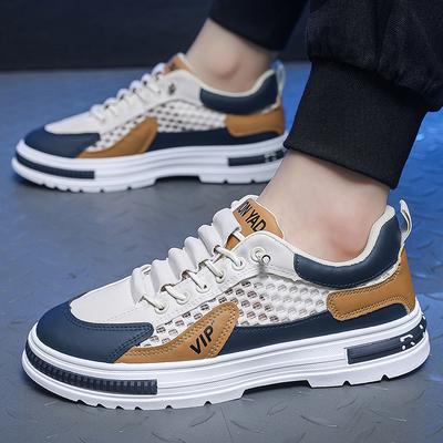 Vår Nya Herrskor Andningsbara Meshpanel Skor Herrskor Koreansk Stil Herrskor Meshskor Tjock Sula Mode Casual Skor