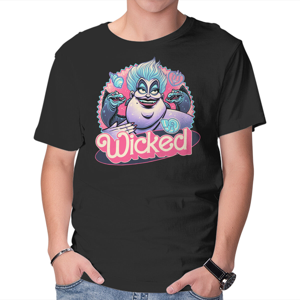 Unisex Crew Neck T-Shirt The Wicked Sea Graphic Short Sleeve Casual Tee XXXL