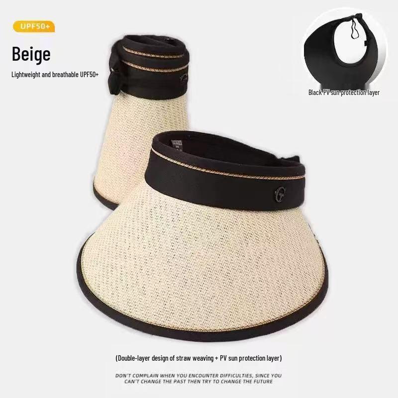 Women's Sun Visor Hat - Large Brim for Cycling, Beach, and Summer Sun Protection