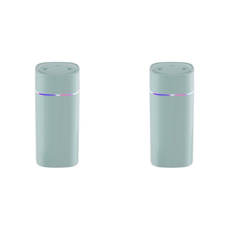 CYCLI-2X Colorful Night Light Small Humidifier Double Spray Air Atomizer USB Silent Home Humidifier Purifying Air Spray Green зелёный