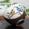 Waza No Kura Stylish Kutani Ware Tea Bowl with Kingfisher Design, Perfect for Ochazuke (Rice Bowls), High-Quality Japanese Tableware, Birthday Gift
