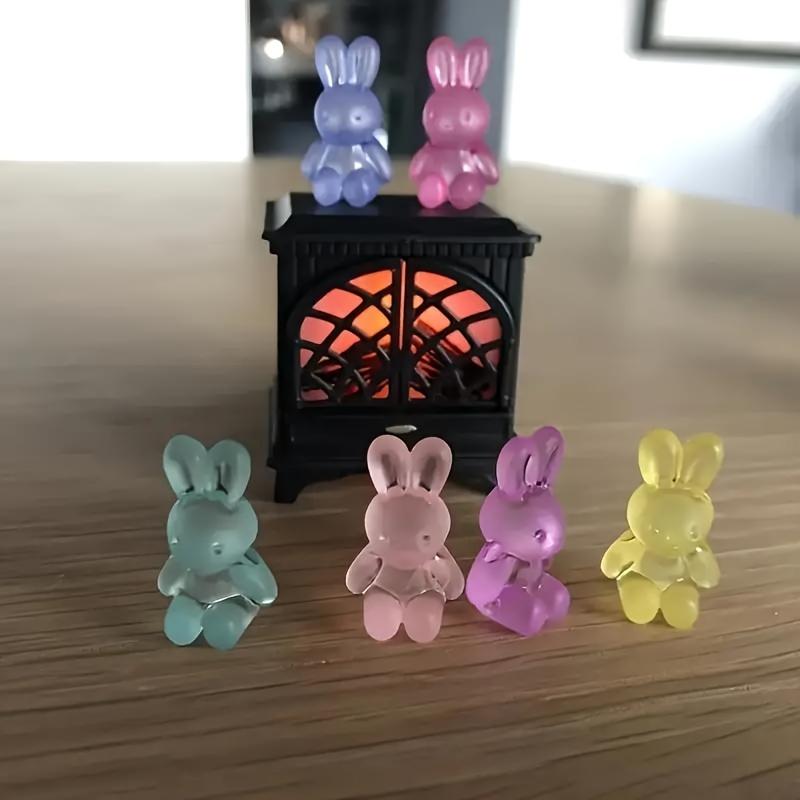 30pcs Frosted Bunny Beads Set, Assorted Colors Straight Hole Rabbit Beads For DIY Jewelry Making Bracelet, Necklace, Keychain, Bag Charm Accessories