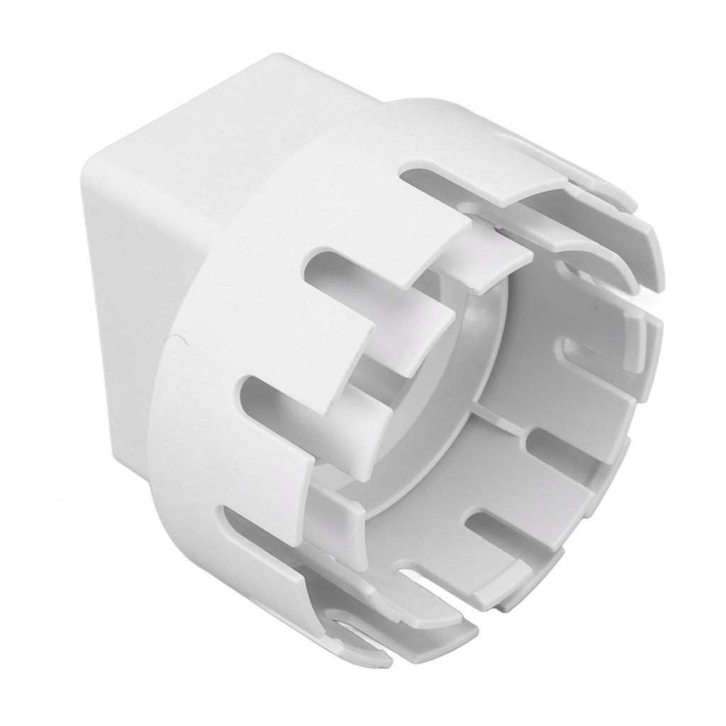 Downspout Adapter Plastic Drain Adapter Replacement Downpipe Converter Connector with Screws White L 3x4in
