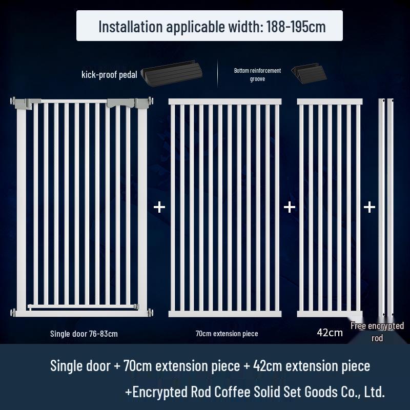 Cat Door Barrier: Auto-Close Pet Gate for Indoor, Balcony, or Stairway - No Drilling Needed