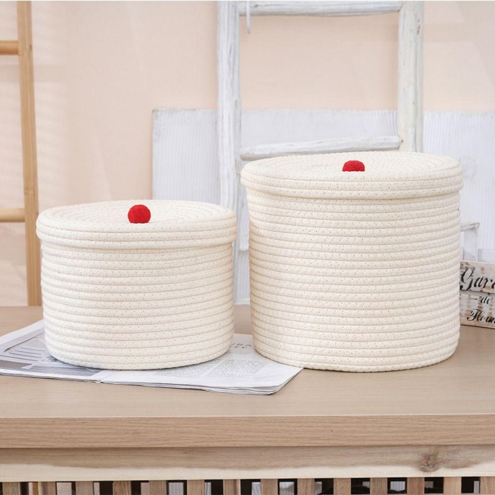 Large Capacity Storage Basket Dustproof Storage Container Cotton Thread Basket  Office Supplies