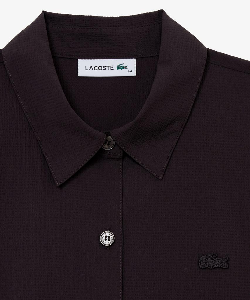LACOSTE Women'S Belted Short Sleeve Shirt Dress Ef306E-56G Lfa