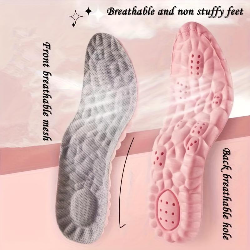 2 Pairs of High Elastic Shock-absorbing Sports Insoles Ultra-soft, Flexible, No Standing for A Long Time, Anti-sweat and Breathable, No Smelly Feet