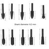 10PCS Black Rotary Burr Set Compact Engraving Tool Multifunctional Grinding Head