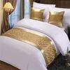 Blue Floral Bedspreads Bed Flag Runner Scarf Throw Bedding Single Queen King Bed Cover Towel Home Hotel Decorations