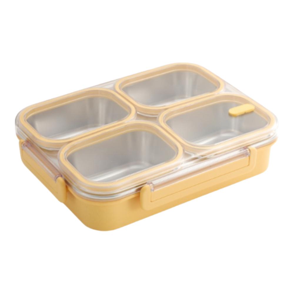 Stainless Steel Lunch Box Divided Food Storage Box Portable Food Container School/Office