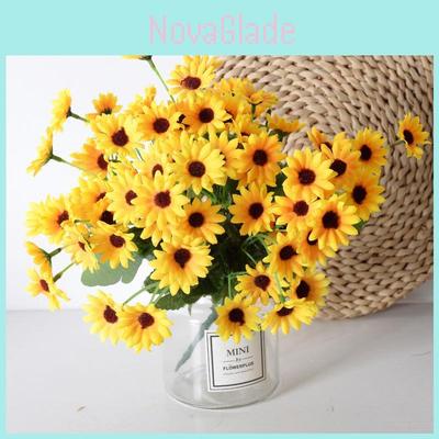 Sunflower Artificial Flowers For Home Decor And Photography Props With Silk Material