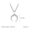 Stainless Steel Pendant Moon-shaped Collar Chain, Simple Moon Titanium Steel Chain, Moon Necklace