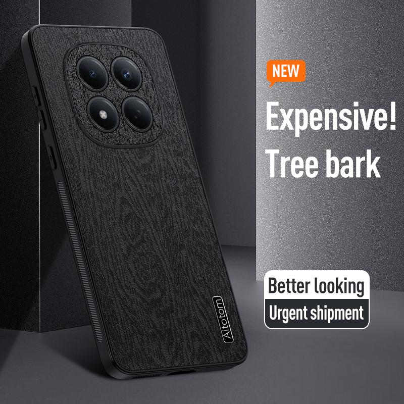 Luxury Tree Pattern Leather Skin Case For Xiaomi Redmi Note 15 14 Pro 5G 4G Xiaomi 15T 14T Pro Hybrid TPU+PU Shockproof Matte Phone Cover Cases