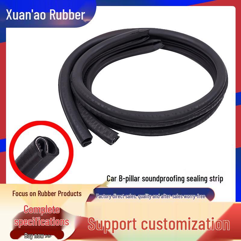 Universal Car Door Soundproof & Seal Strip - Waterproof, Dustproof, Noise-Reducing Rubber Strip for B-Pillar. C-Pillar Sealing Strip