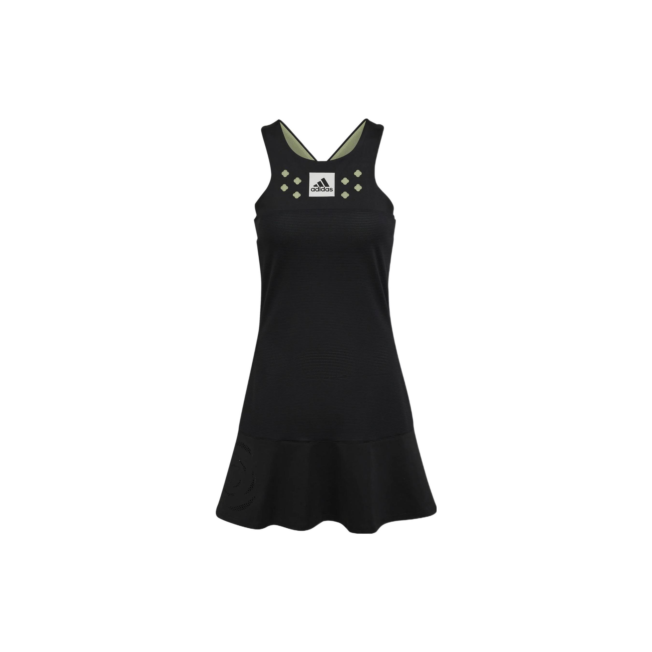 

Adidas Solid Color Logo Fashion Slim Fit Hollow Breathable Dry Tennis A-Line Sleeveless Dress Women Dresses Black HA7628 XL