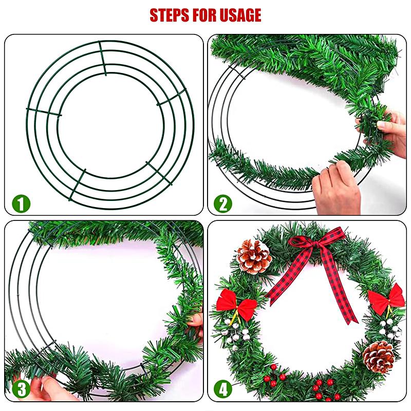 6 Stück/12 Stück Kranzmaterialien Zuhause Metall Hochzeiten Blumendekorationen Party Feiern Weihnachtsbedarf DIY