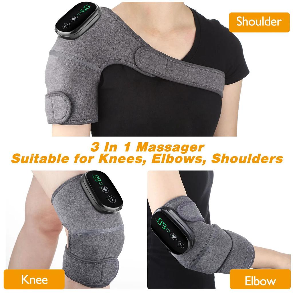 Smart Electric Knee Pad Massagers with Heat Thermal Joint Pain Relief Vibration Shoulder Elbow Knee Heating Pads Health Care