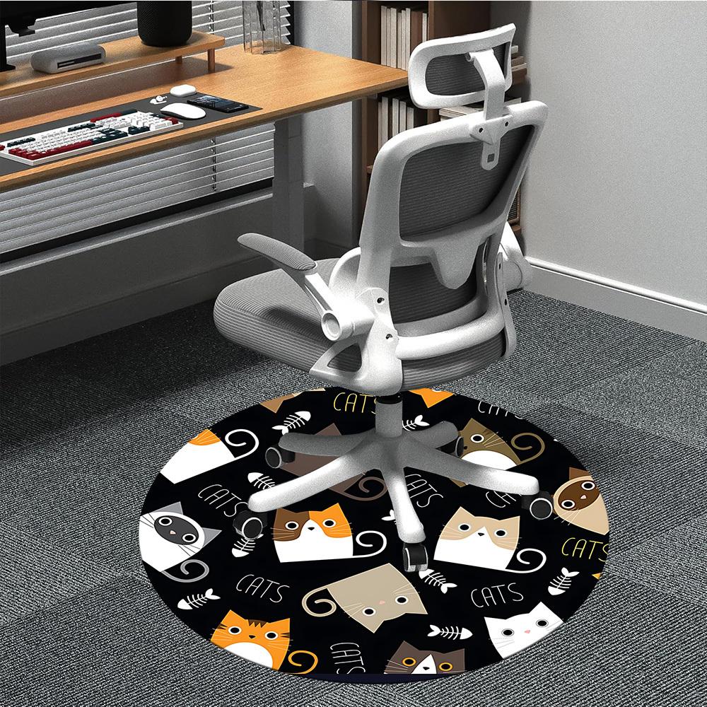 

1pc Cute Cats Carpet for Office, Non-slip, Soft and Durable Office Rug, Perfect for Office yy260128060 80cm by 80cm