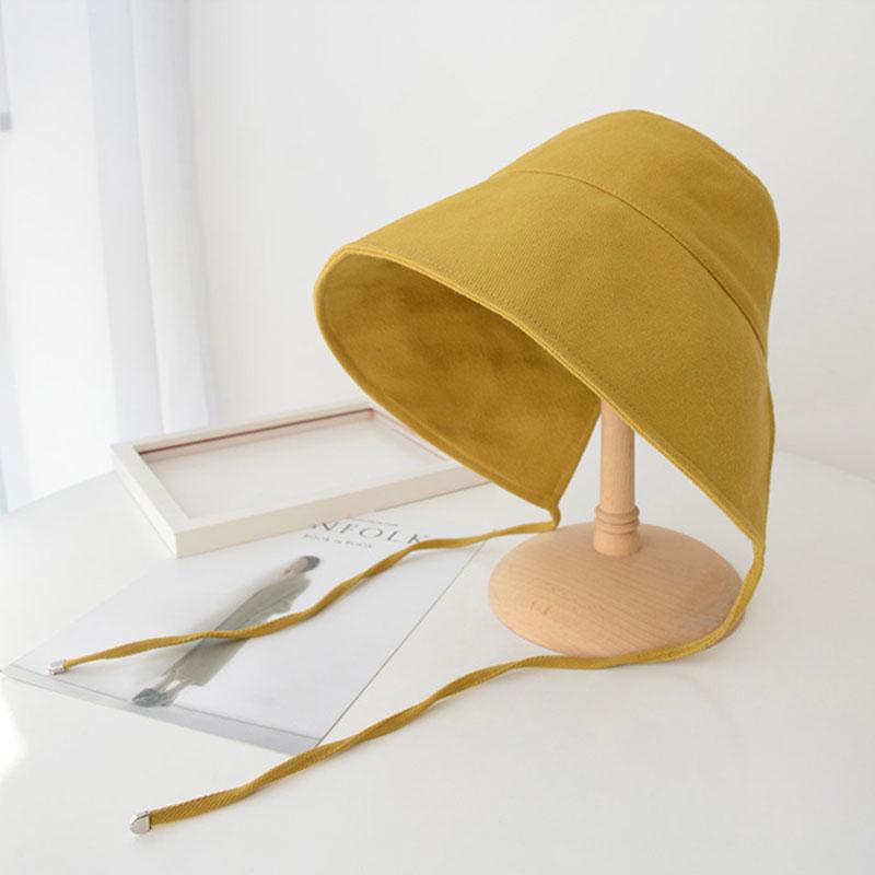 Nejnovější korejský styl rybářský klobouk s rozparkem vzadu pro ženy outdoorové aktivity panamský klobouk dámský ochrana proti slunci klobouk kbelík