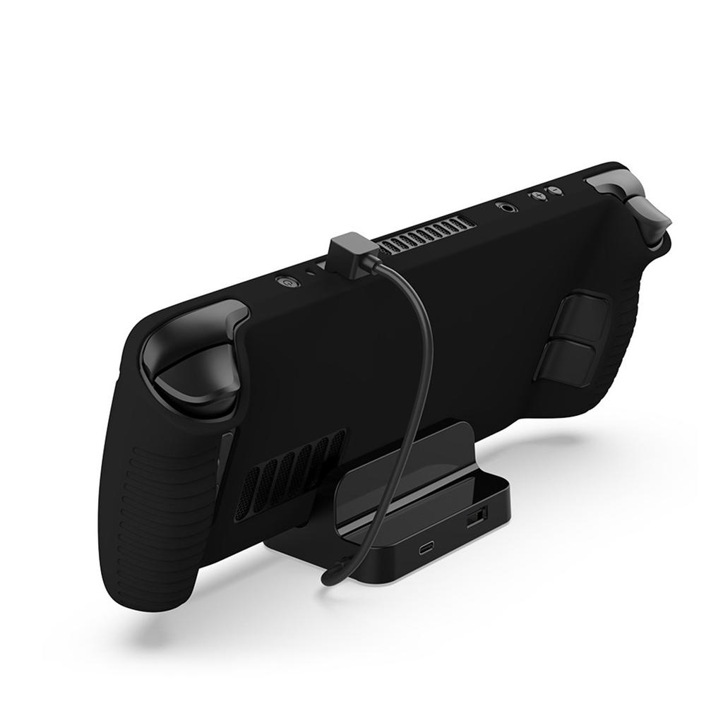 Konsolen-Ladestation Dockingstation Typ-C Ladehalter Ständer mit 3x USB2.0 Ausgangsschnittstelle Anwendbar für Steam Deck