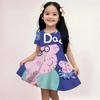 Summer Kids Girls Casual Dress Peppa Pig Cute Cartoon Print Loose Fit Soft Breathable Lightweight Beach Sundress