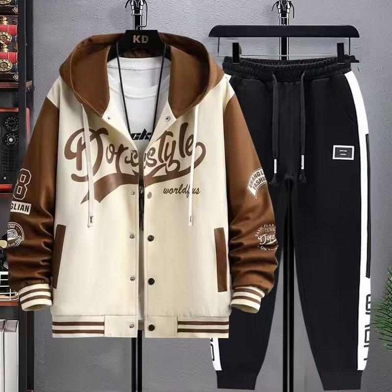 Spring Autumn Men's Sets Fashion Set Graphic Hoodies Jacket Sweatpants Men Tracksuit Sets