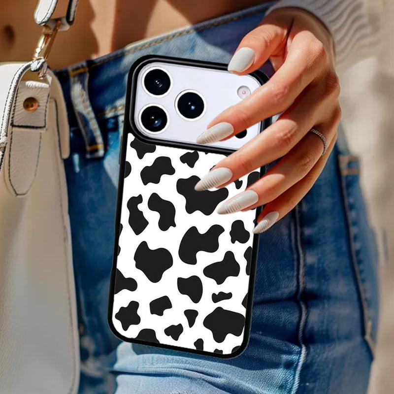 Milk Cow Skin Print Luxury Phone Case For iPhone 17 Air 14 15 13 12 Max Cover For Apple 16e 11 Pro Max Plus Coque