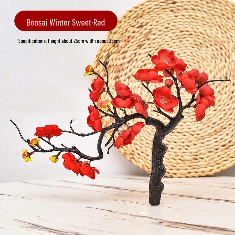 Artificial Plum Blossom Tree Branch Ornament - Ancient Style Indoor Decor and Dance Prop