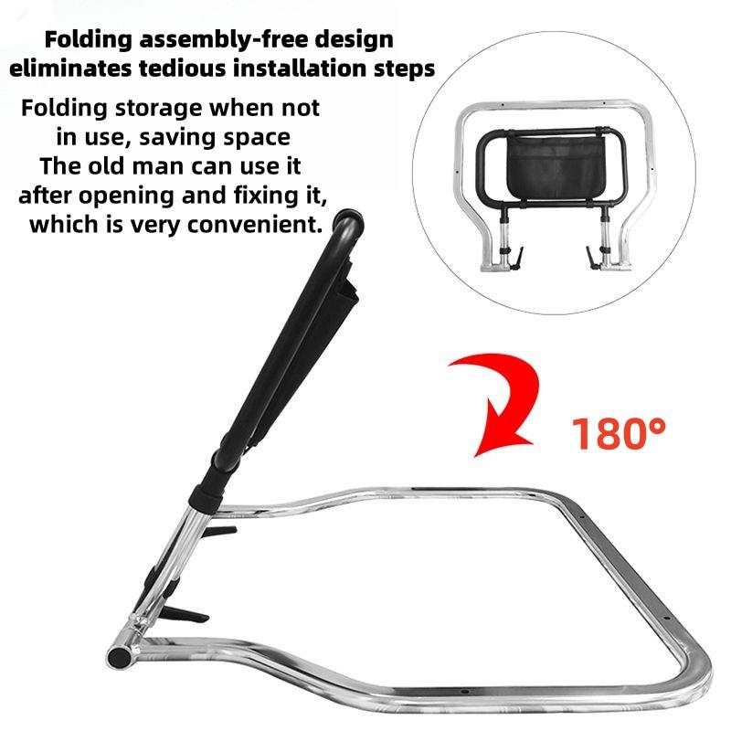 Bedside Handrail Anti-Fall Safety Handrail Bedside Guard Rail Bed Guard Storage Pouch Elderly Pregnant Patients Disabled