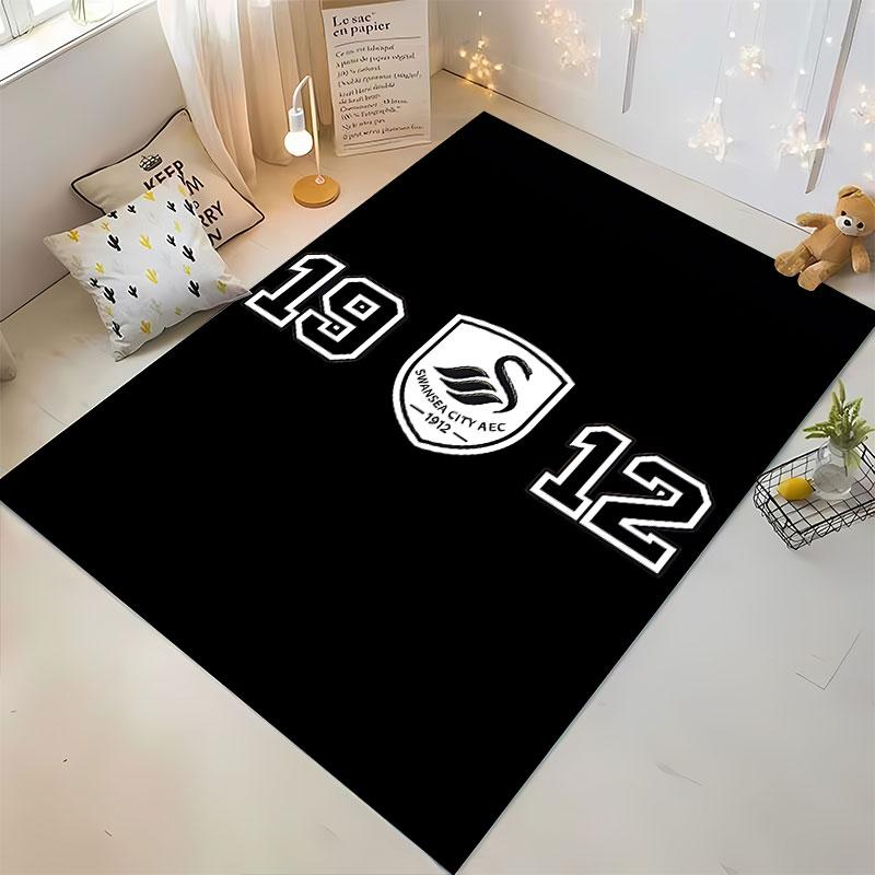 Swansea City AEC Logo Rug suitable as a non-slip mat for the living room or bedroom sofa