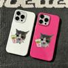 Animal Pattern Cats Drink Milk Tea Silicone Case For Iphone 17 14 11 15 Plus 13 16 12 Pro Max Cute Cartoon Cover