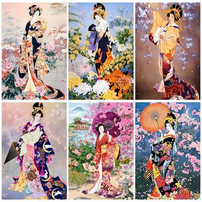 5D DIY Diamond Painting Women Kimono Diamond Embroidery Sale Rhinestone Picture Home Decor Crafts Diamond Kit