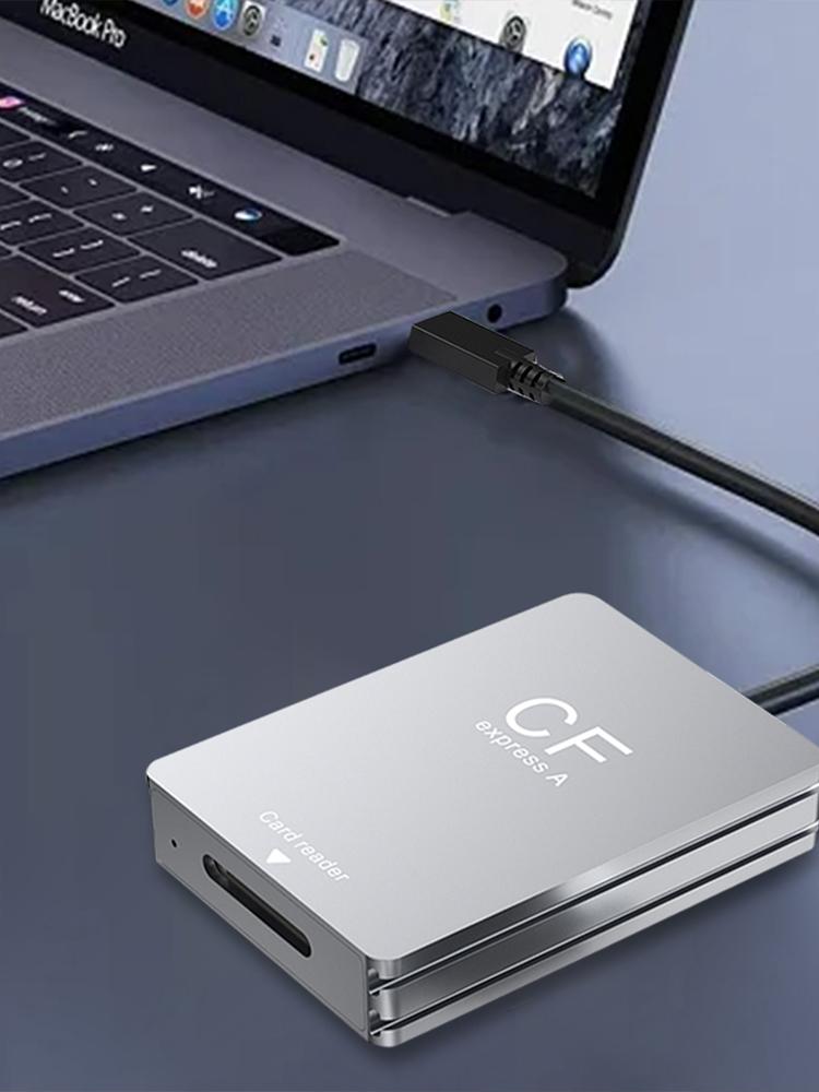 CFexpress Type A Card Reader USB 3.2 10Gbps CF Express Card Reader Type A Adapter with USB C To USB C/USB A Cable for SLR