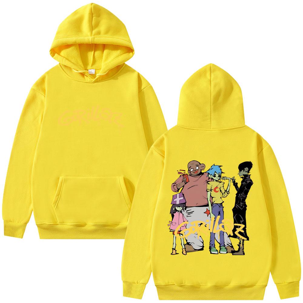 

Худи альтернативной рок-группы Gorillaz для мужчин и женщин, модные винтажные худи-пуловеры, мужской готический оверсайз, крутая уличная одежда 3XL