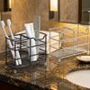 Rustproof Metal Toothbrush Holder Non-Slip Countertop Storage Rack  Kitchen