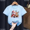 Pink Christmas Tree Graphic Print T-Shirt Girls for Children'S New Year Clothes Christmas Party T Shirt Fashion New Boys Tshirt