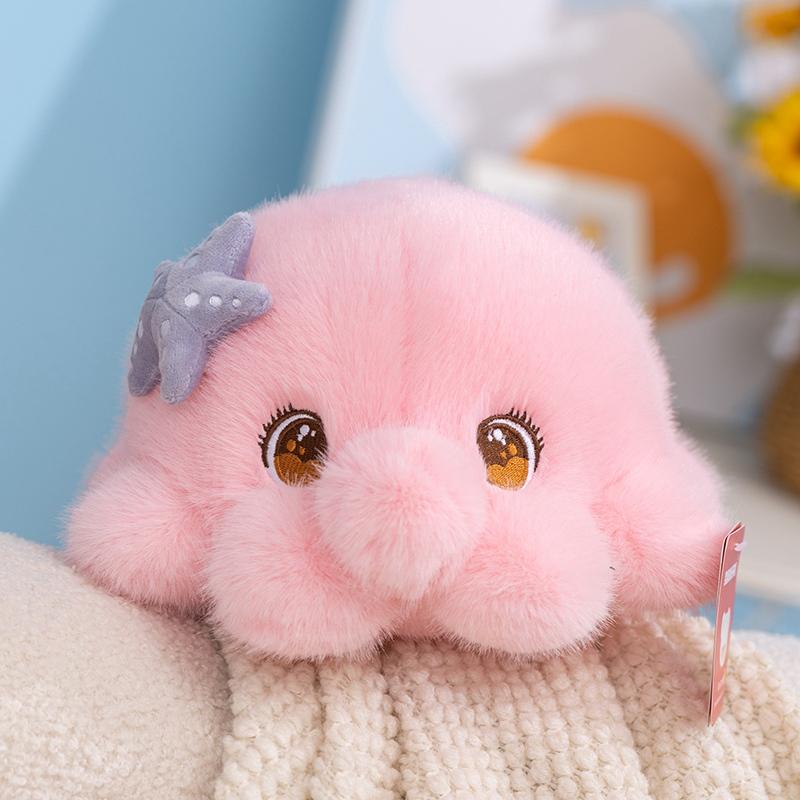 Cute Octopus Plush Toy Soft Stuffed Ocean Animal Doll Cartoon Style Octopus Throw Pillow Sleep Companion Lovely Birthday Gift