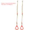 A Pair of Adjustable Plastic Children Swing Gym Fitness Exercise Sports Hanging Ring with Rope Red