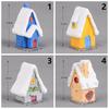 Micro Landscape Mini House Figurines Villa Model Miniature Snowcap Cottage Christmas Decorations