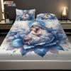 3pcs Holy Virgin Mary Print Coreless Bed Sheet Set Multiple Sizes Bedcovers Bedroom Bedding Decorations Soft Machine Washable