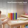 Rainbow Bead Abacus Wood Finish Wooden Toy Textured