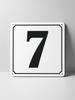 Metal Sign Black House Number On White Background Outdoor Wall Art Decor