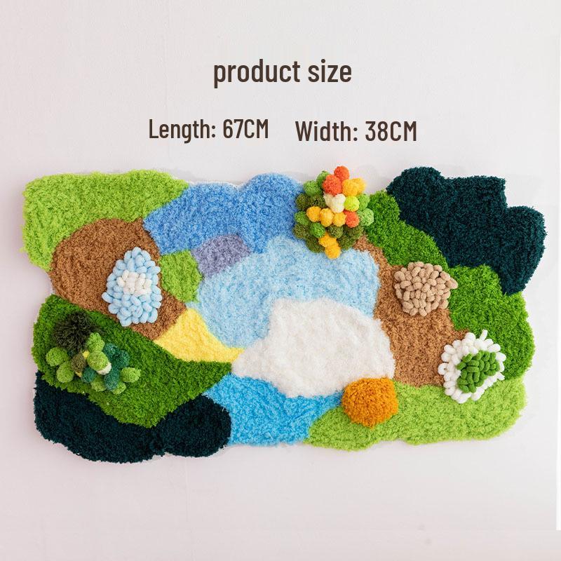 Moss Coaster Rug Kit: Beginner-Friendly Mori Style Doormat Gift Set