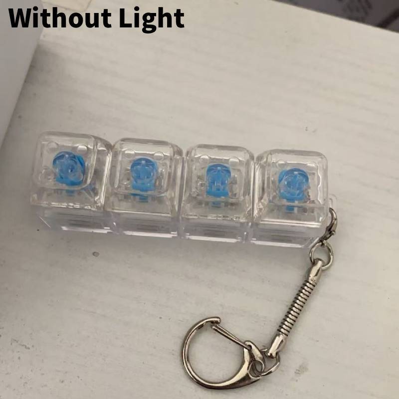 

Led Light Keychain With Buttons For Sensory And Motor Skills White
