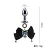 Sexy Aurora Bowknot BDSM Set Non-Piercing Nipple Clamps with Butt Plug Long Chain Dangle Bell Heart Adult Roleplay Lingerie Jewe