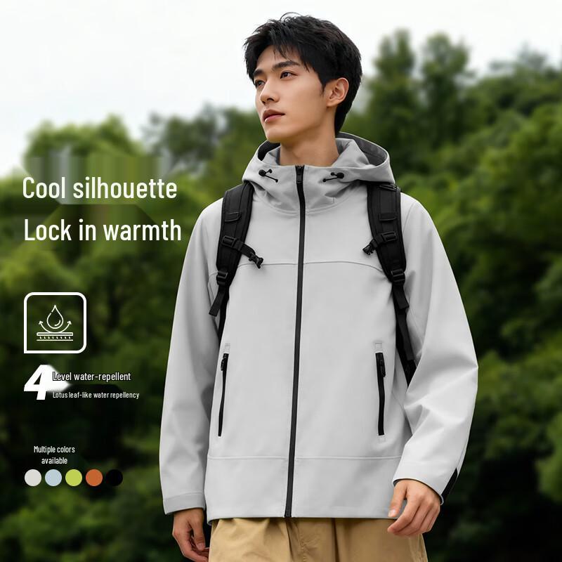 Baleno S&K Series Men's Winter Fleece-Lined Outdoor Hooded Jacket