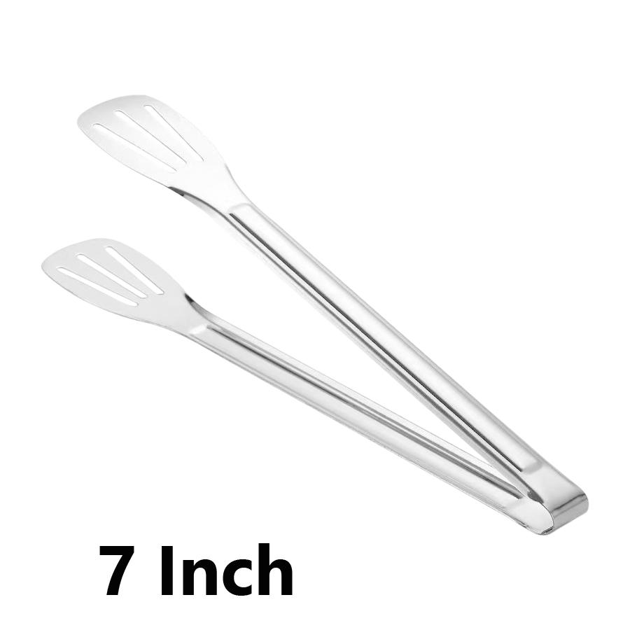 Stainless Steel Kitchen Cooking Tongs Heat Resistant Non-Slip Food Tongs for Barbecue Steak Buffet Serving Baking Bread
