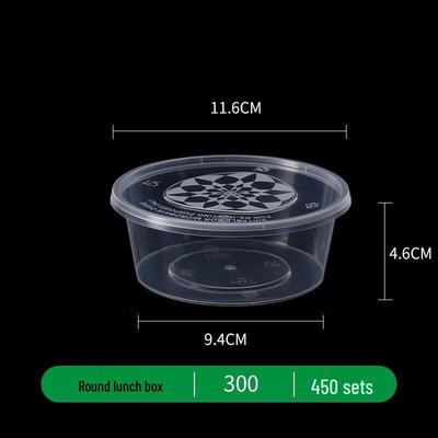 JingJingRS Disposable Plastic Round Food Containers with Lids