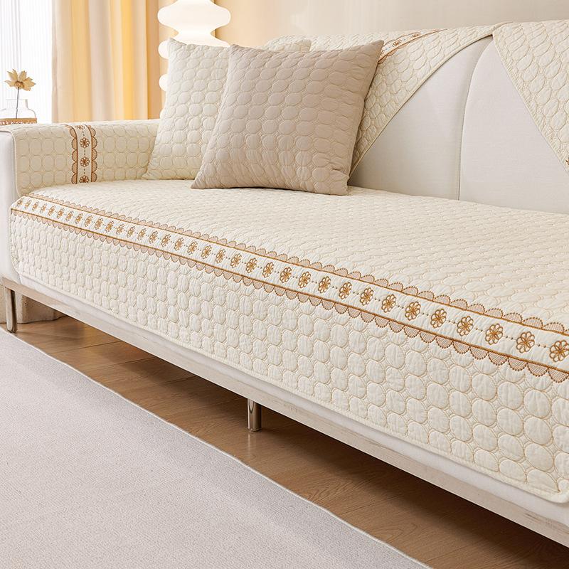 Cotton Sofa Cushion Four Seasons Universal Cotton Fabrics Simple Sofa Cover Cloth Non-Slip Cushion Thickened Universal