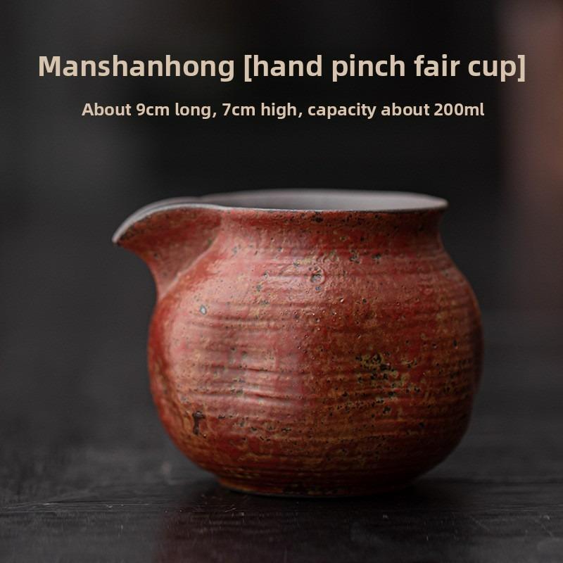 

Китайский Ретро Глазурь Изменение Чаша Справедливости Керамический Чайник Дизайн Жаростойкий Сосуд для Наливания Аксессуар для Чайной Церемонии 200ml